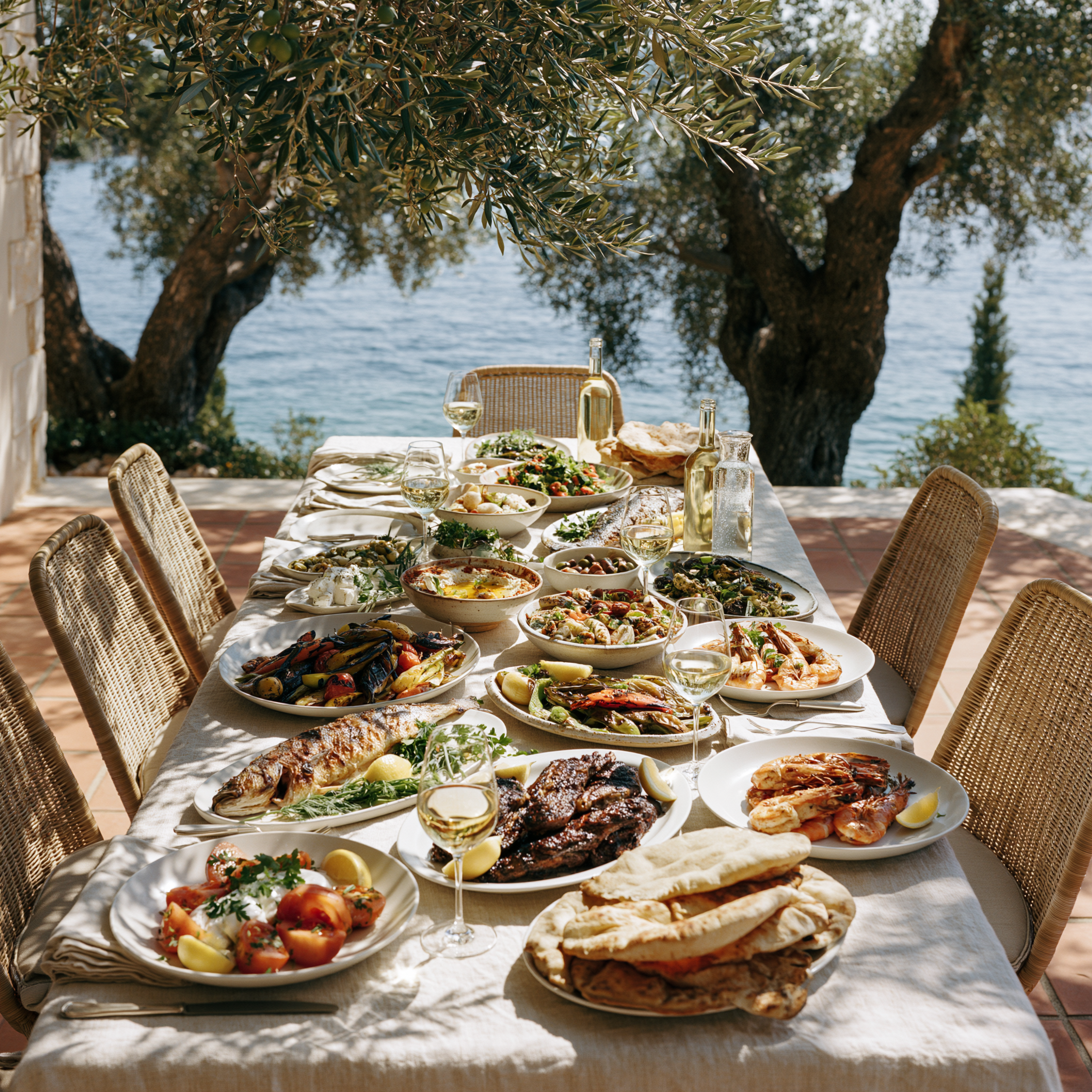 Private residence dining — a plated course by private chef Andrés Ribera